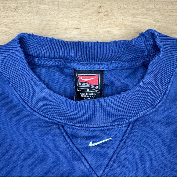 RARE VINTAGE MENS 90S NIKE DALLAS COWBOYS CENTER SWOOSH CREWNECK SIZE LARGE - Picture 5 of 15